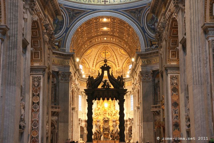 intérieur, visite de la basilique saint pierre de rome