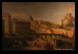 Artista del 17e, corteo papale a ponte sant angelo (1637)