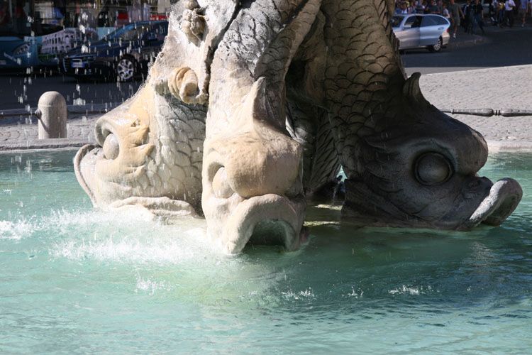 fontana del tritone, piazza barberini