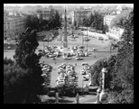 Années 60, place du peuple à Rome