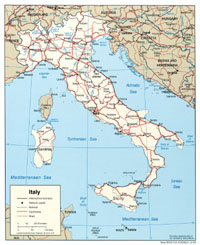 carte d'Italie