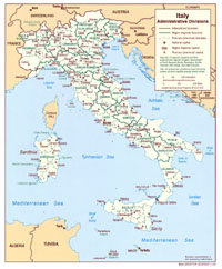 carte italie régions