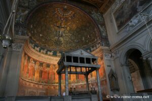 Apse, mosaic and fresco, Saint-Clement Basilica, Rome