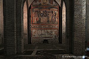 Medieval frescoes, lower basilica of Saint-Clement, Rome