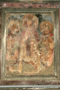 Fresco in the crypt of Sainte-Praxedes in Rome