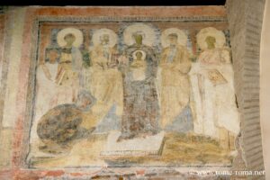 The ancient fresco in the Basilica of Santa Sabina on the Aventine