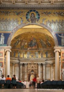 Arch of Triumph and apse, Saint Paul outside the walls, Rome
