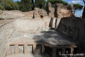 Mosaïque avec le rétiaire du Casale de Santa Maria Nova, Via Appia, Rome
