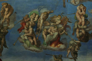 Dettaglio del Giudizio Universale, Cappella Sistina