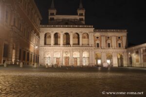 Facade of the north transept of the Basilica of Saint John Lateran in Rome