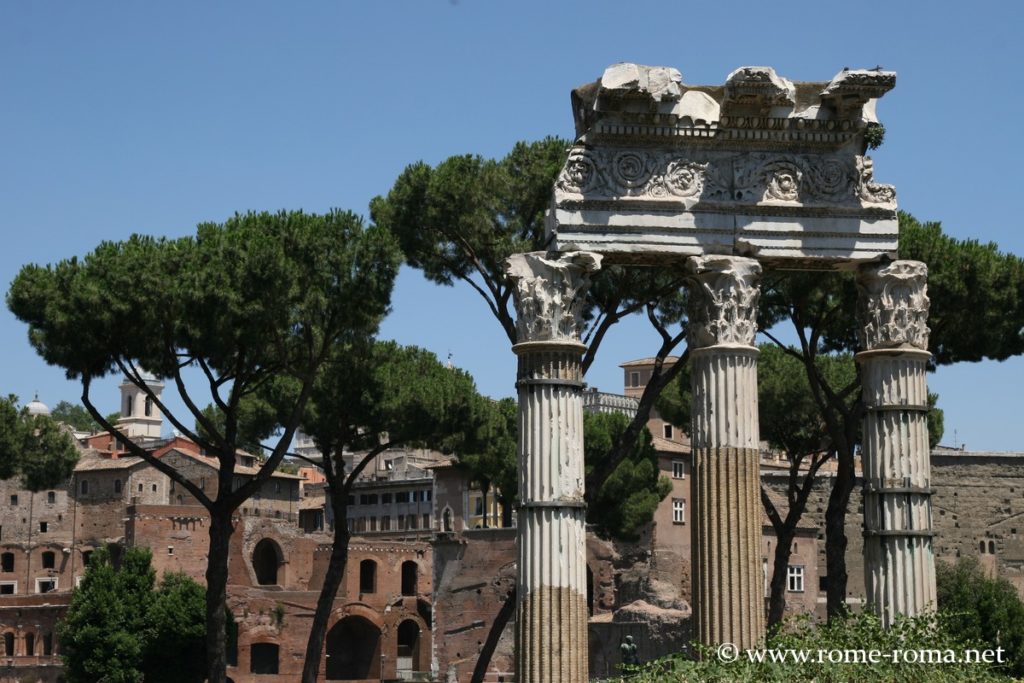 colonne tempio di venere, foro di cesare, roma