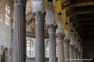 Columns and capitals of the nave of Santa Sabina in Rome