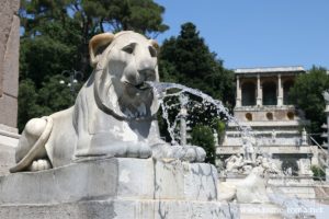 Leone, fontana in Piazza del Popolo, Roma