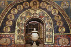 Mosaics outside the Chapel of Saint Zeno, Basilica of Santa Prassede, Rome