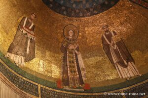 Apse mosaic of the Basilica of Saint Agnes outside the walls in Rome