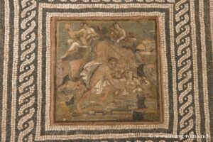 Mosaïque Enlèvement du jeune Hylas pas les nymphes, Villa IIIe siècle, Palais Massimo, Rome