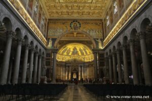 Central nave of the Basilica of Saint Paul outside the walls, Rome