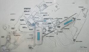 Plan of Hadrian's Villa in Tivoli