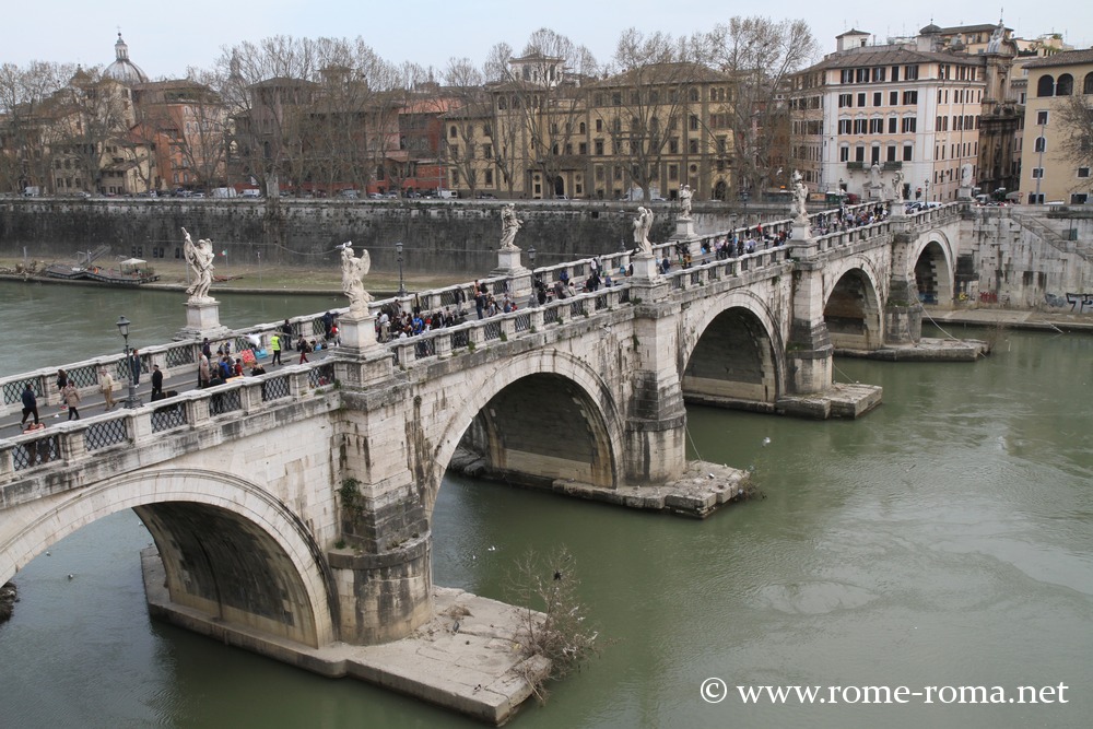 photo du pont saint ange a Rome
