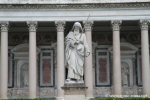 Statue of St. Paul from the quadricar, St. Paul outside the walls, Rome