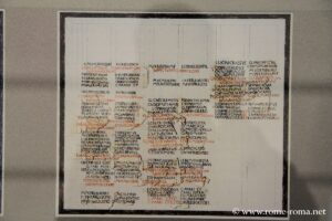 Reconstitution du calendrier républicain romain des Fasti Antiates, Palais Massimo, Rome