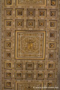 Ceiling of Saint Paul’s Basilica outside the walls in Rome