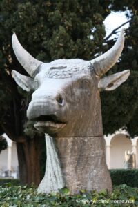 Statue of a bull, cloister of the Baths of Diocletian, Rome