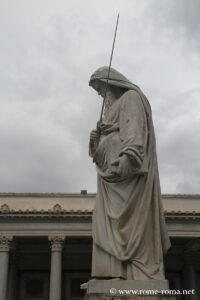 Statue of St. Paul from the quadricar, St. Paul outside the walls, Rome