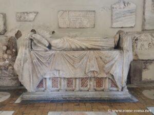 Tombe cardinal Anchier, chapelle du Crucifix, Sainte Praxède, Rome