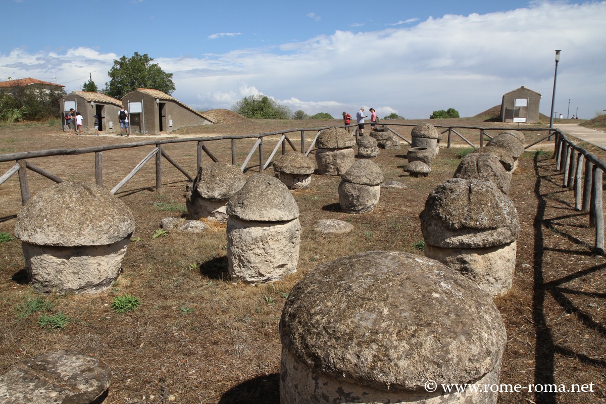 Funerary urns in Monterozzi, Tarquinia
