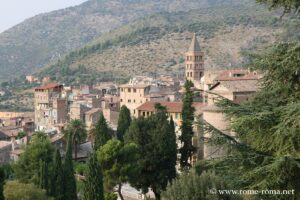 View of Tivoli from the gardens of the Villa d'Este