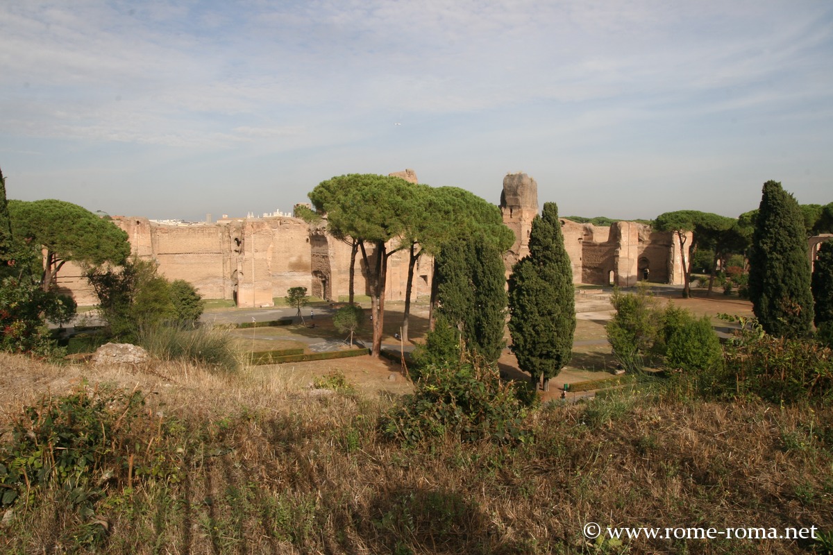 General view of the Baths of Caracalla, Rome