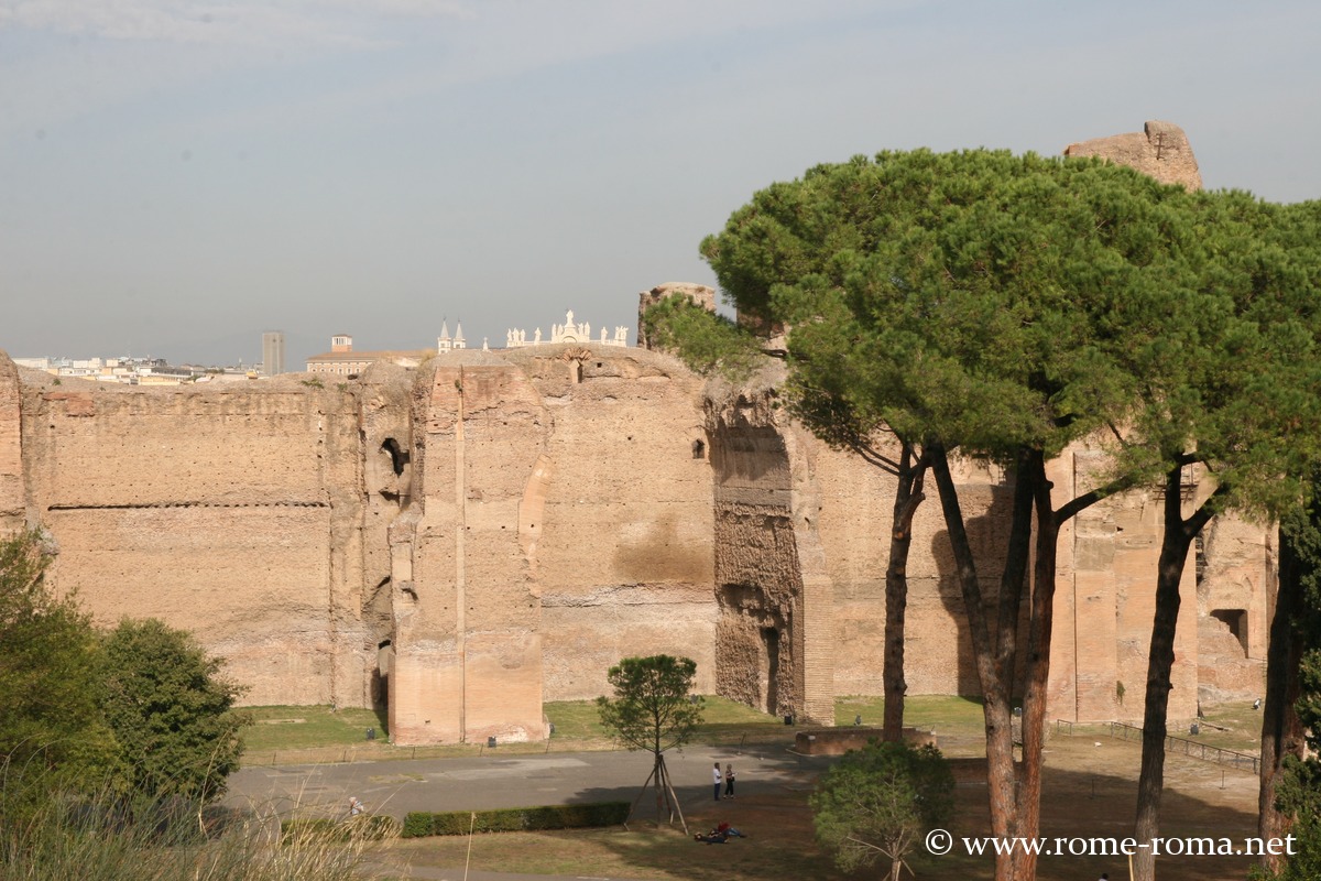 General view of the Baths of Caracalla, Rome