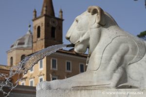 Leone, fontana in Piazza del Popolo, Roma