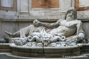 Statua del Marforio, in fontana Oceano, musei capitolini