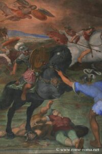 Fresques, Battaglia del lago Regillo, Sala degli Orazi e dei Curiaziv Palais des Conservateurs, Musei Capitolini, Roma