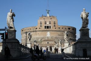 photo du pont saint-ange à rome