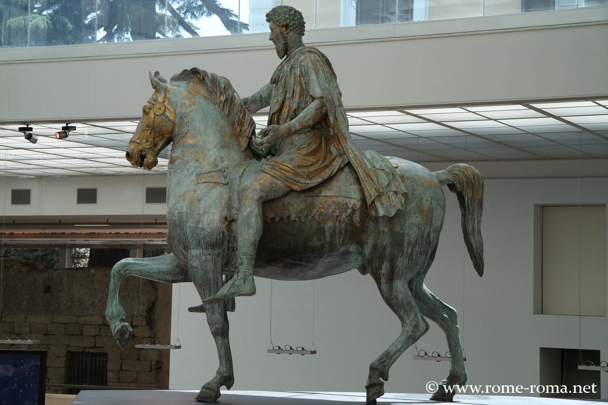 Statua equestre di Marco Aurelio ai Musei Capitolini