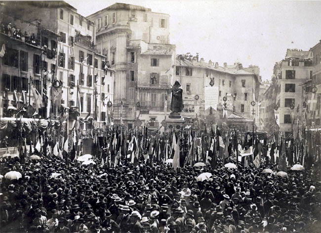 Inauguration de la statue de Giordano Bruno, 9 juin 1889