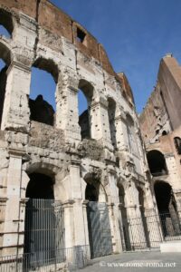 External portion of the Colosseum in Rome