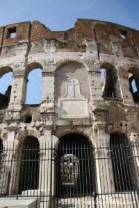 External portion of the Colosseum in Rome