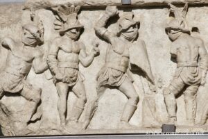 Gladiator sculptures: Colosseum of Rome