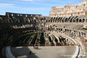 Interior of the Colosseum in Rome: the stands