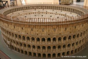Maquete of the Colosseum at the Museum of Roman Civilization in Rome