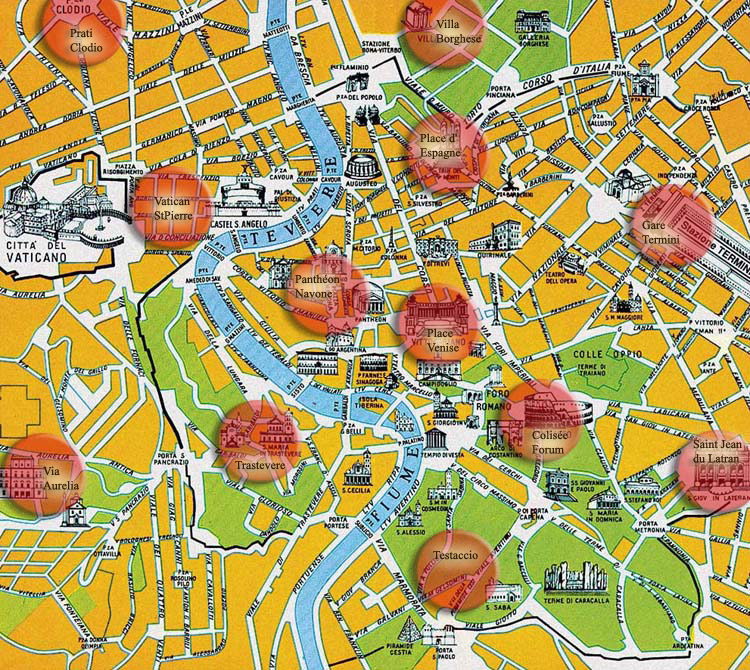 map of hotels in Rome